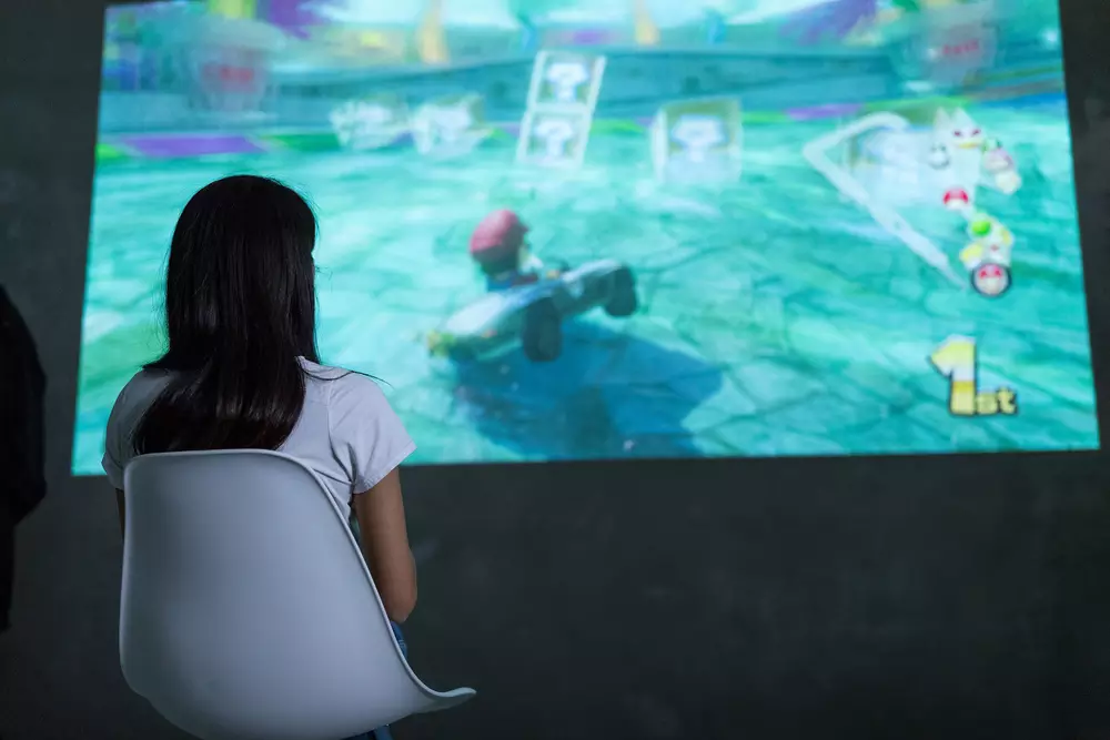 Nintendo Switch on projector